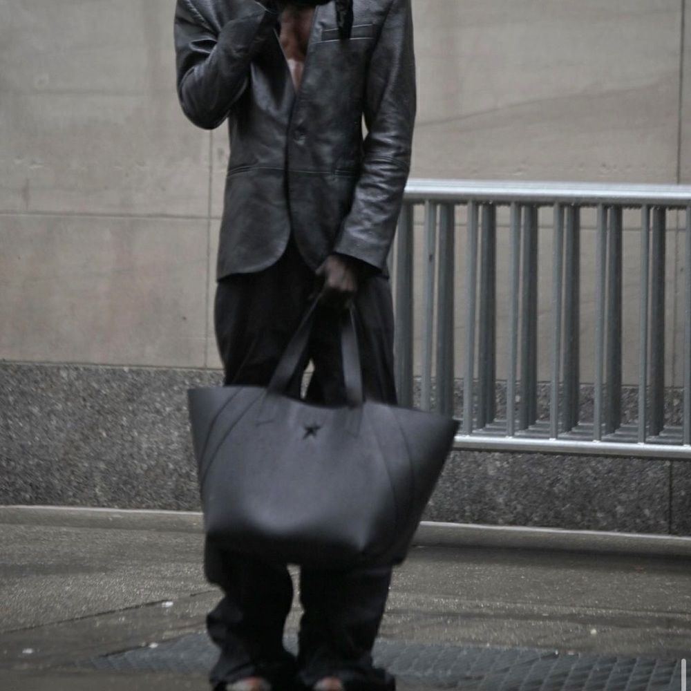 H&M Mugler Leather Shopper